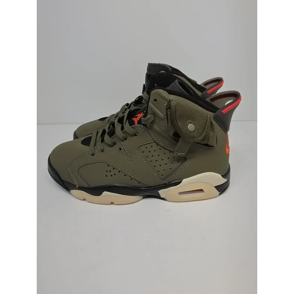 Jordan Air Jordan 6 Retro x Travis Scott Olive High Top Sneakers CN1084-200 Sz 7